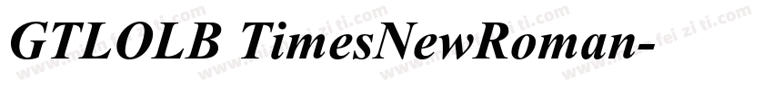 GTLOLB TimesNewRoman字体转换